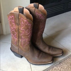 Ariat square toed Cowboy boots